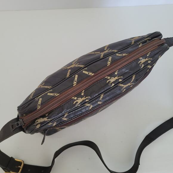 Longchamp Paris Signature Geniue Leather Brown Zip Shoulder Bag Purse Medium - Picture 12 of 13